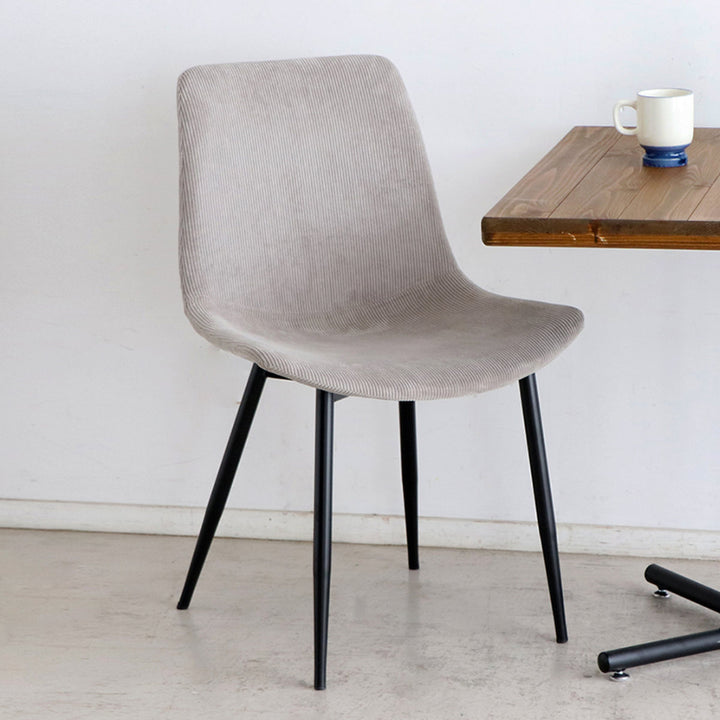 チェア 座面高45cm コーデュロイ テル -9