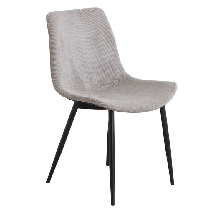 チェア 座面高45cm コーデュロイ テル -1