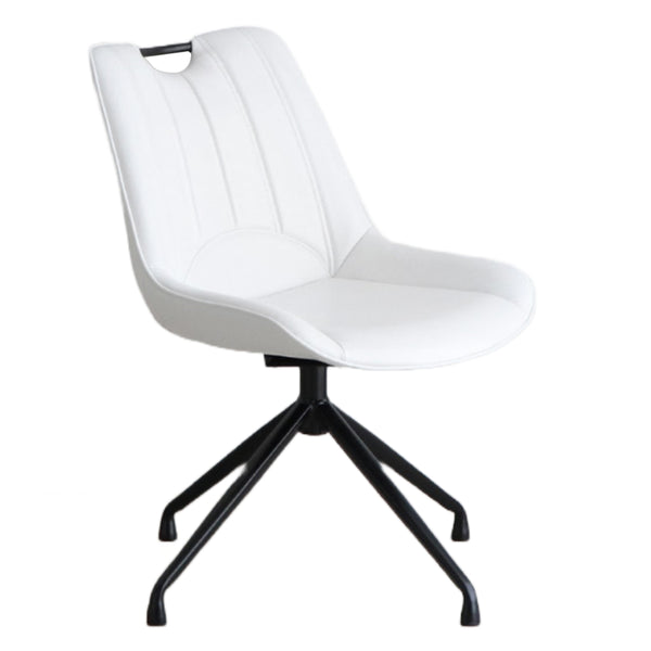 チェア 座面高42cm 回転 レザー調 カーナ -1