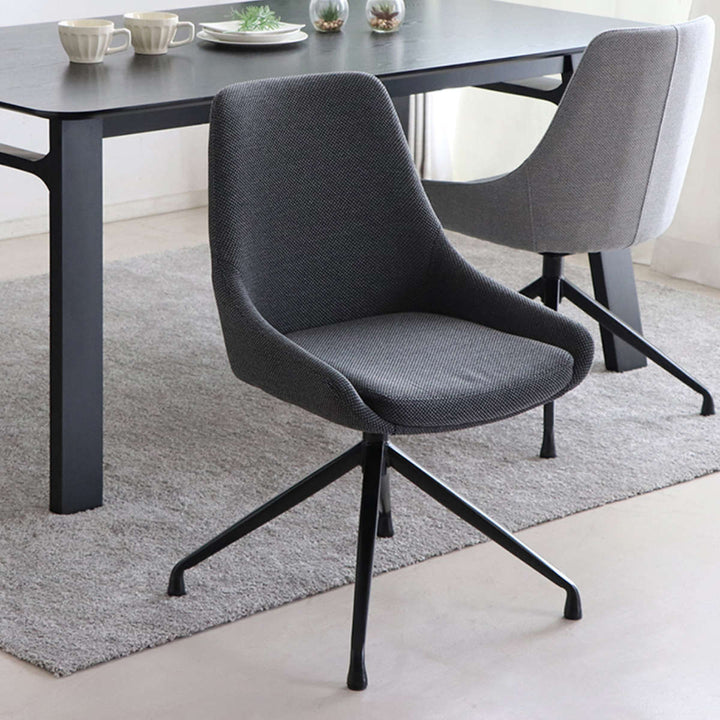 チェア 座面高43cm 回転 ファブリック ファーブ -7