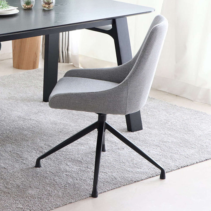 チェア 座面高43cm 回転 ファブリック ファーブ -9