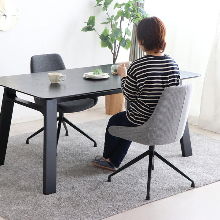 チェア 座面高43cm 回転 ファブリック ファーブ -11