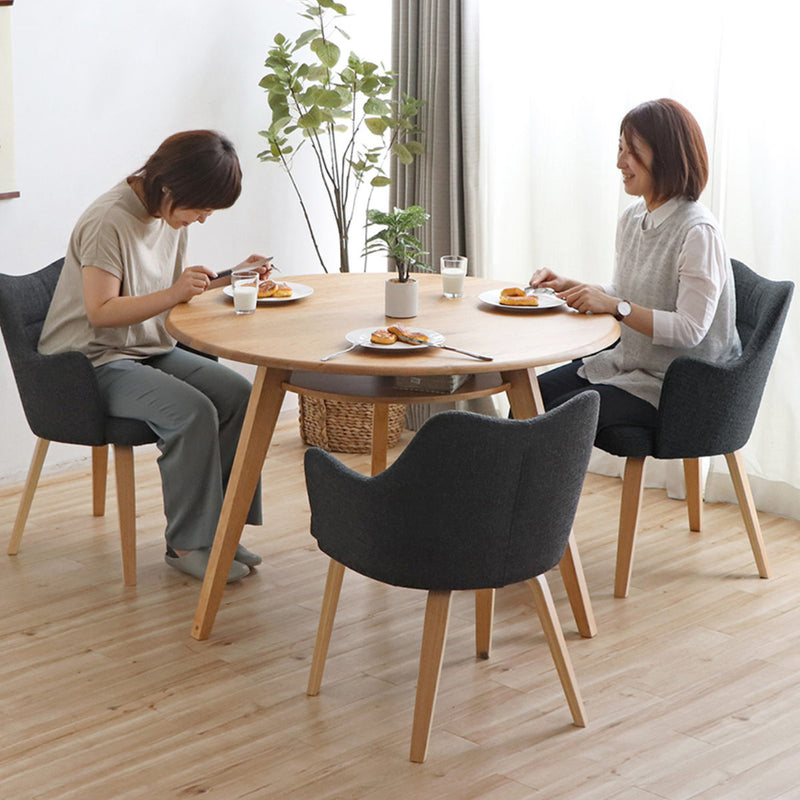 ダイニングテーブル 円形 幅110cm シーナ 木製 オーク突板 -7