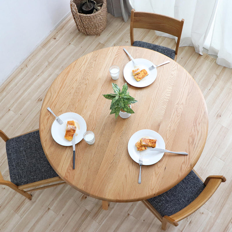 ダイニングテーブル 円形 幅110cm シーナ 木製 オーク突板 -10