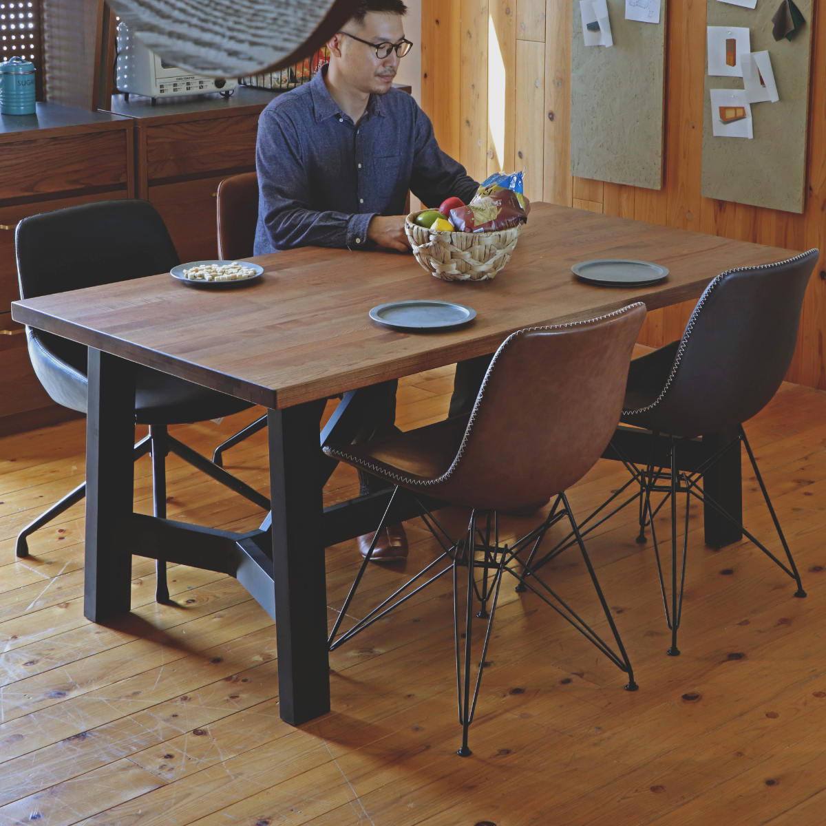 ダイニングテーブル 幅160cm マベックス 木製 ミックス無垢材 – ハウジー