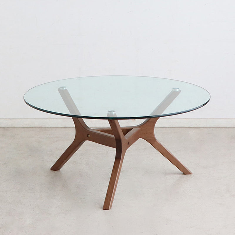 ガラステーブル 幅80cm アモール 木製 -15
