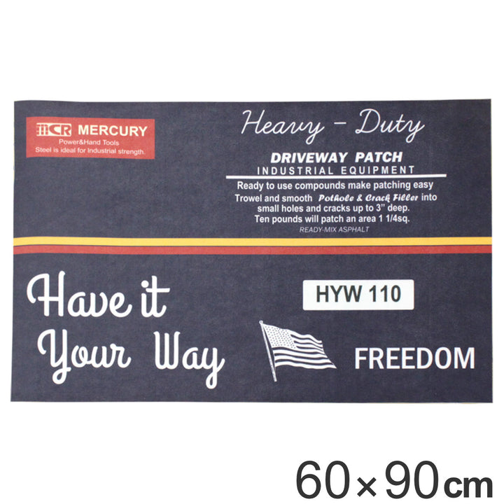 玄関マット 屋外兼用 60×90cm マーキュリー AMERICAN GARAGE MAT FREEDOM -2