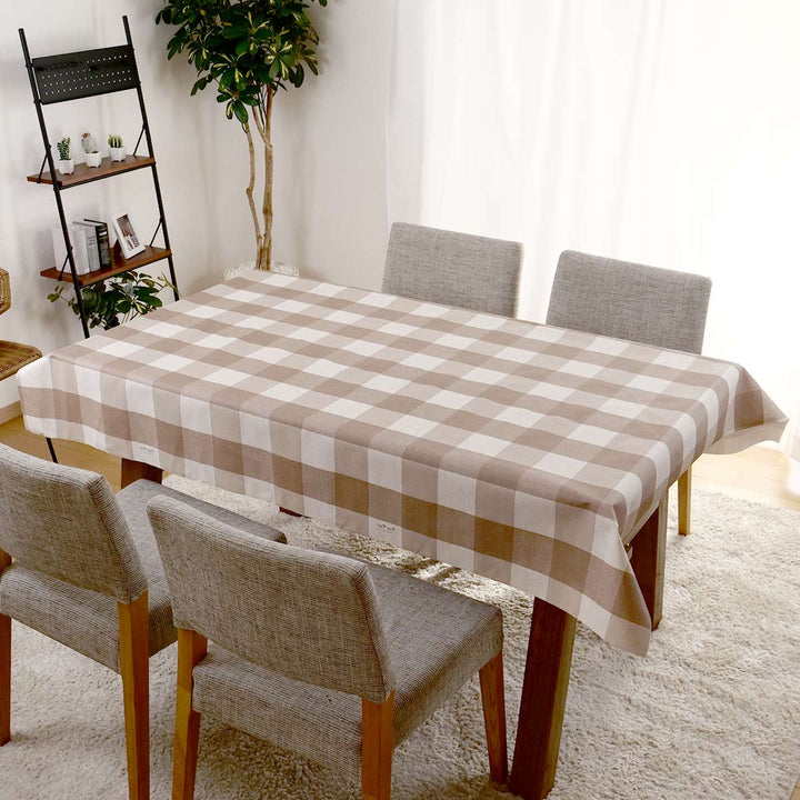 テーブルクロス チェック 120cm×150cm 抗ウイルス 抗菌 撥水加工 -13