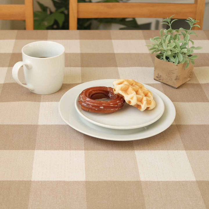 テーブルクロス チェック 120cm×150cm 抗ウイルス 抗菌 撥水加工 -14