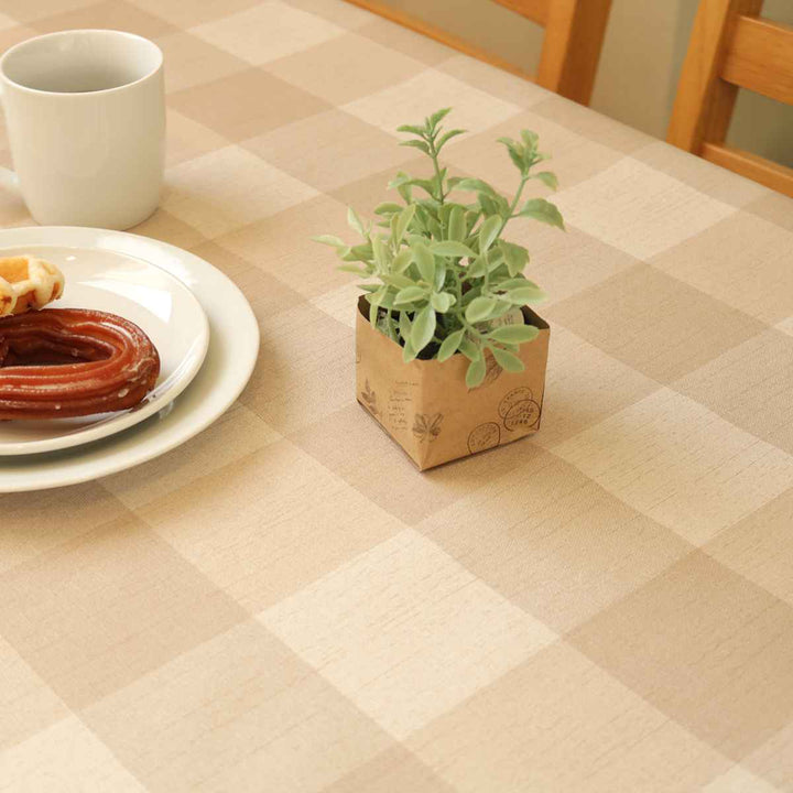 テーブルクロス チェック 120cm×150cm 抗ウイルス 抗菌 撥水加工 -15