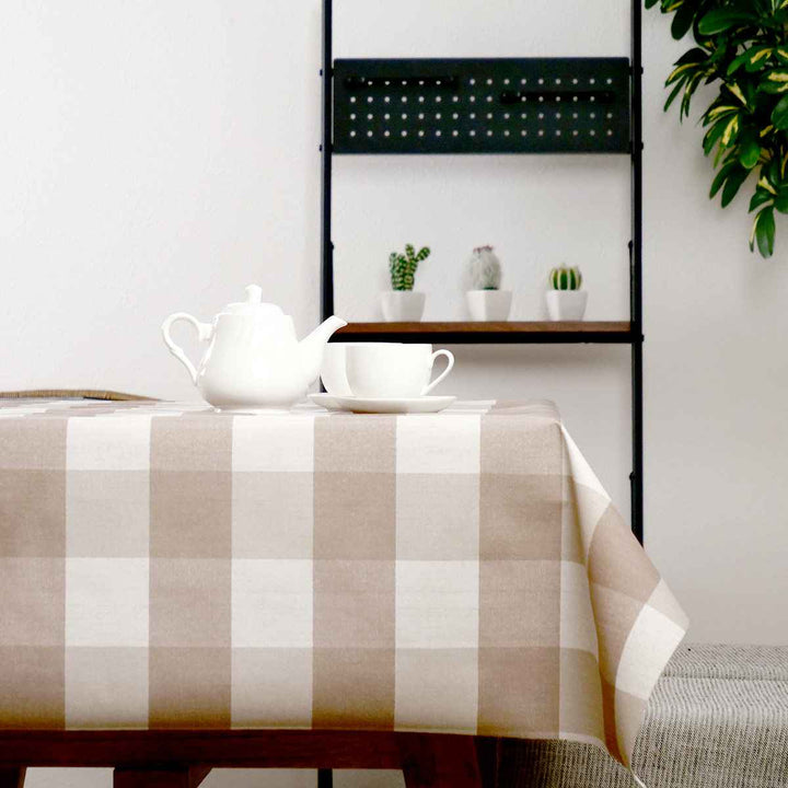 テーブルクロス チェック 120cm×150cm 抗ウイルス 抗菌 撥水加工 -10