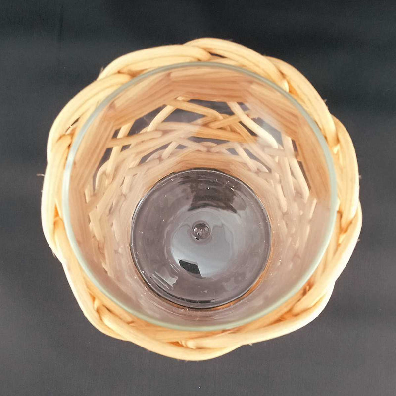花瓶 ラタンガラスベース Lサイズ ガラス -9