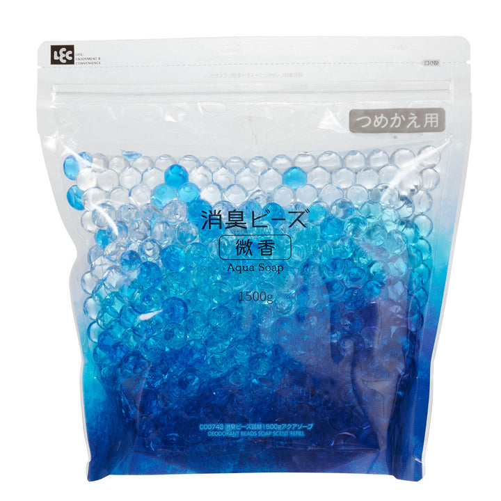 消臭剤 消臭ビーズ 詰め替え用 1500g アクアソープ -1