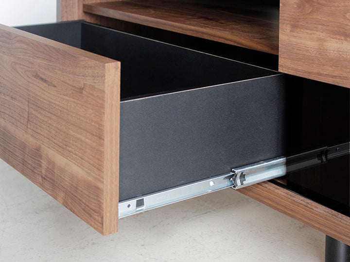 テレビ台 ローボード 和モダンデザイン 強化ガラス 格子風 幅140cm -12