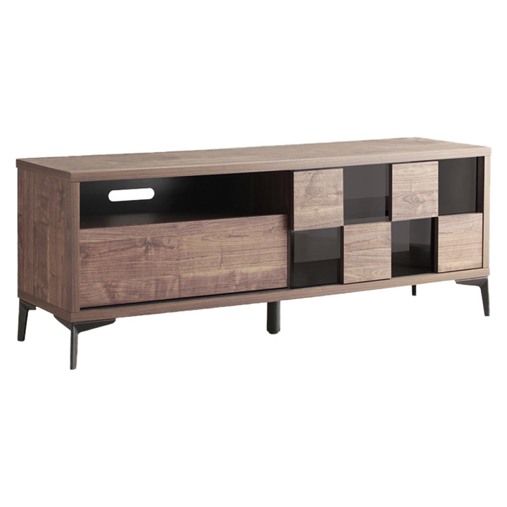 テレビ台 ローボード 和モダンデザイン 強化ガラス 格子風 幅140cm -19