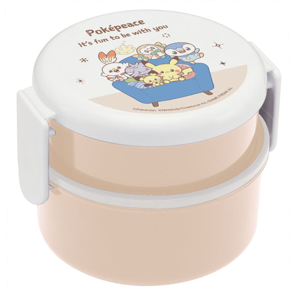 弁当箱 2段 500ml 抗菌 丸型 抗菌丸型ランチBOX2段 ポケットモンスター ポケピース -1