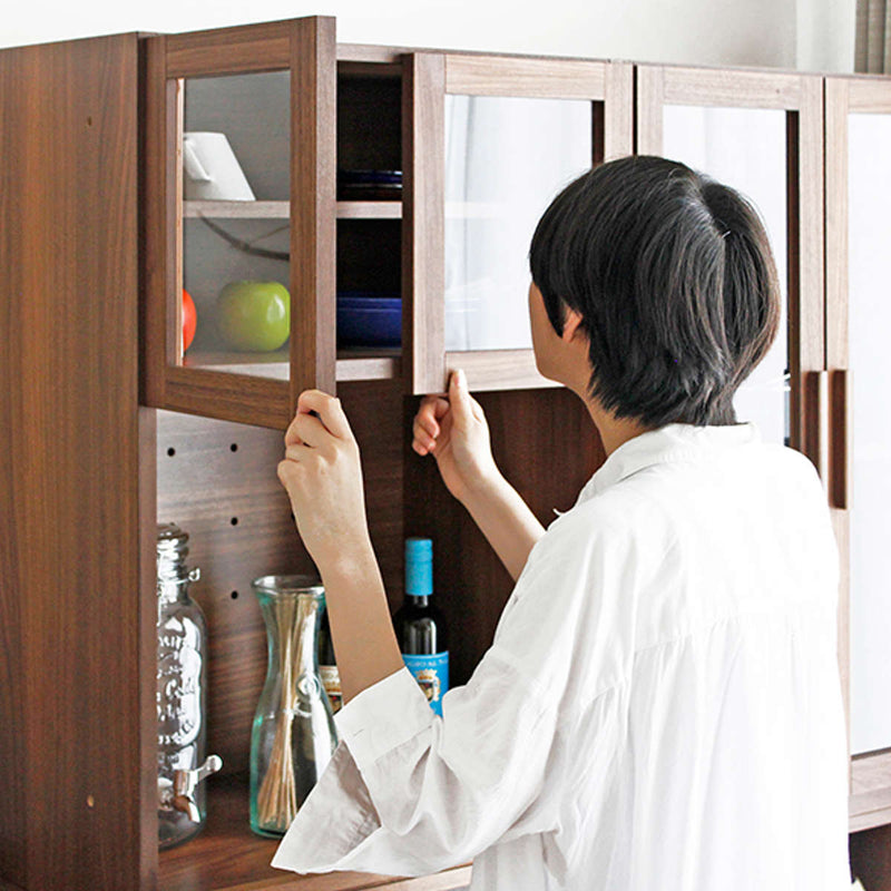 キッチン収納 組合せラック ガラス扉・オープンタイプ 日本製 エフィーノ 約幅60cm -9