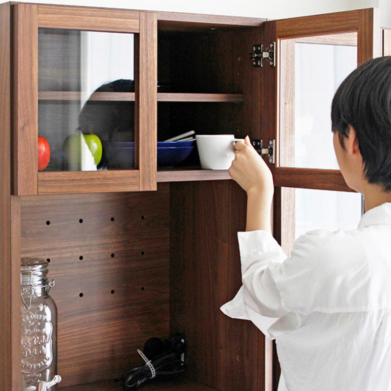 キッチン収納 組合せラック ガラス扉・オープンタイプ 日本製 エフィーノ 約幅60cm -10