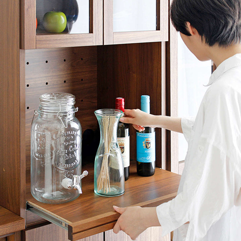 キッチン収納 組合せラック ガラス扉・オープンタイプ 日本製 エフィーノ 約幅60cm -11