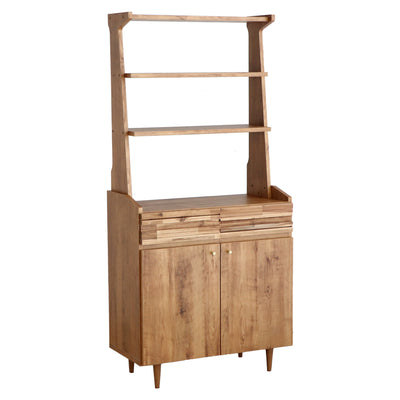 シェルフ ディスプレイラック ブロックデザイン アカシア前板 ARGU 幅80cm