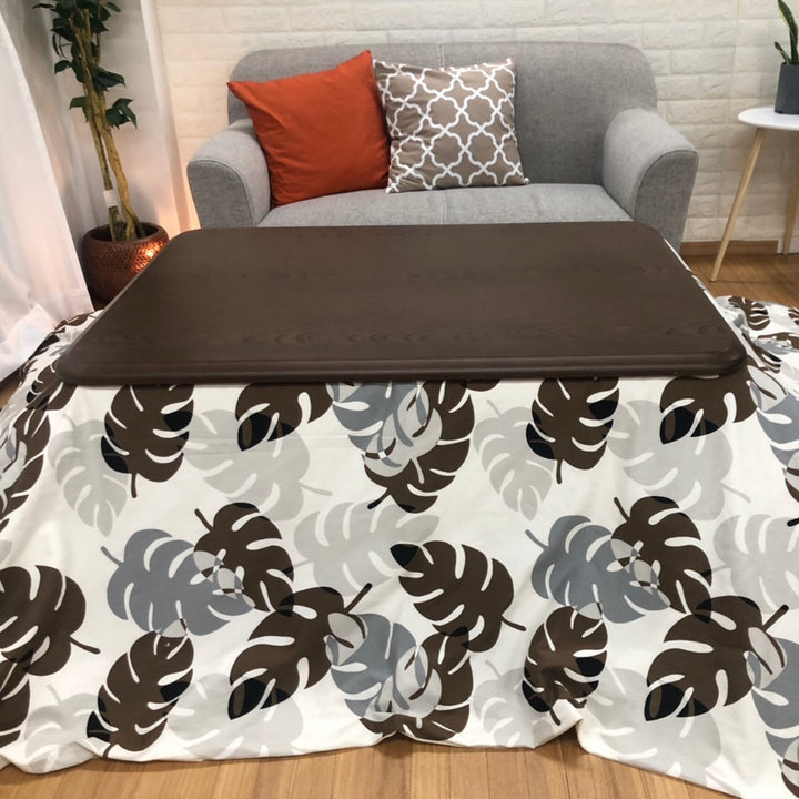 こたつ布団カバー 185×185cm 正方形 綿100％ 日本製 モンステラ -3