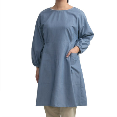 エプロン 無地 イージーケアのミドル丈割烹着 COCOWALK