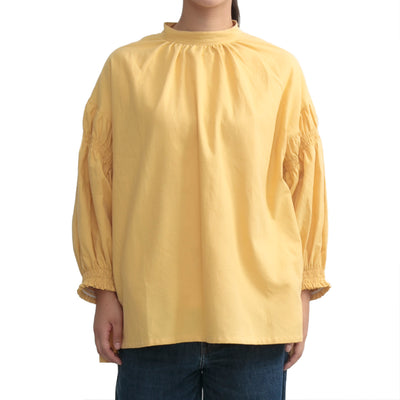 エプロン 無地 袖シャーリング割烹着 COCOWALK