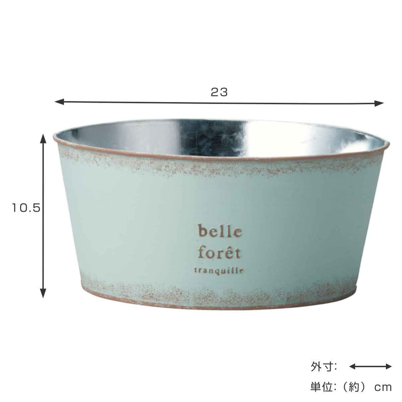 植木鉢 ハウスプランツブリキ 直径23cm×10.5cm -4