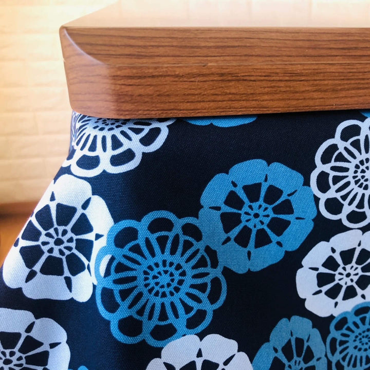 こたつ布団カバー 200×200cm 花ぐるま 正方形 綿100％ 日本製 -4