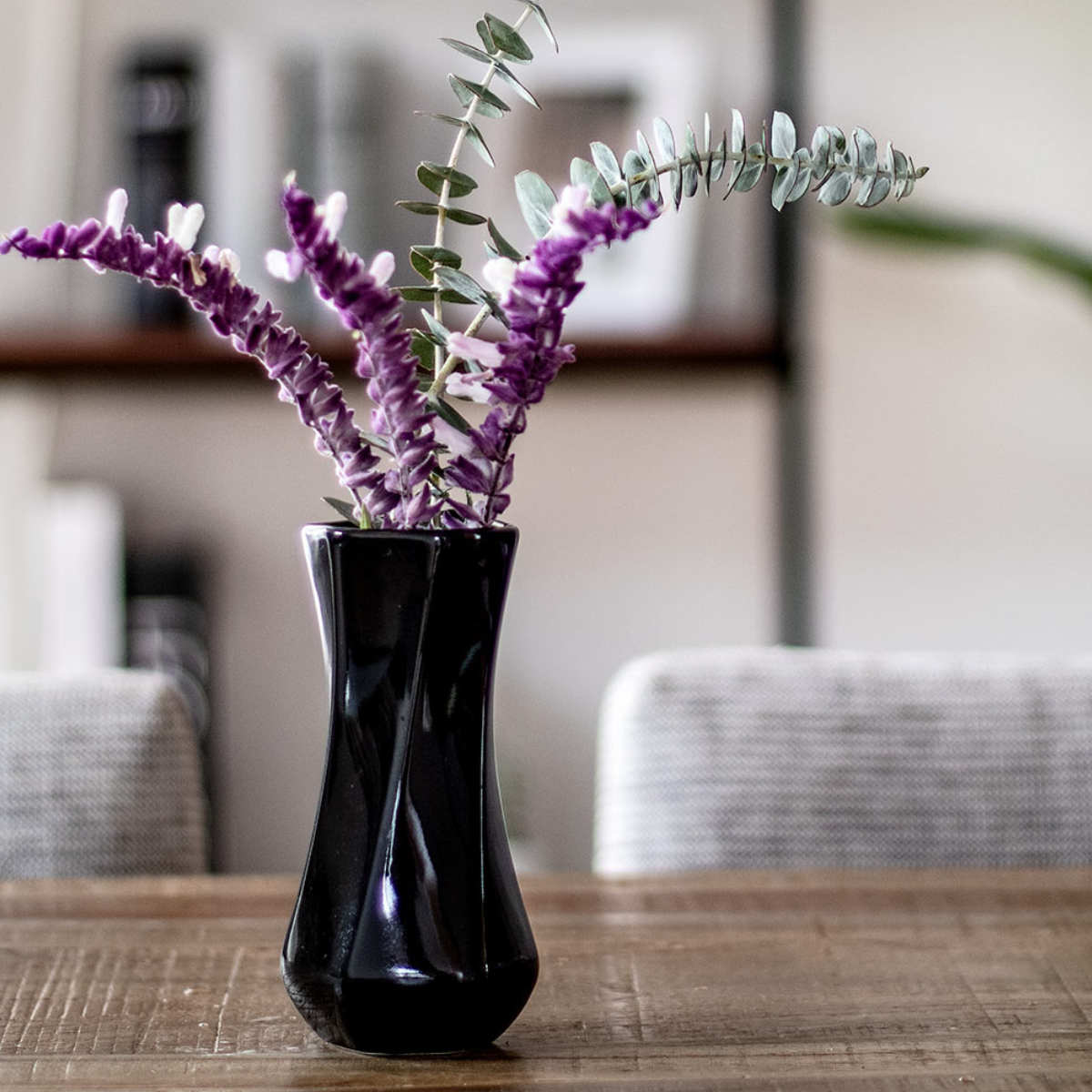 花瓶 モノトーンフラワーベース 陶器 幅7×奥行7×高さ14cm – ハウジー