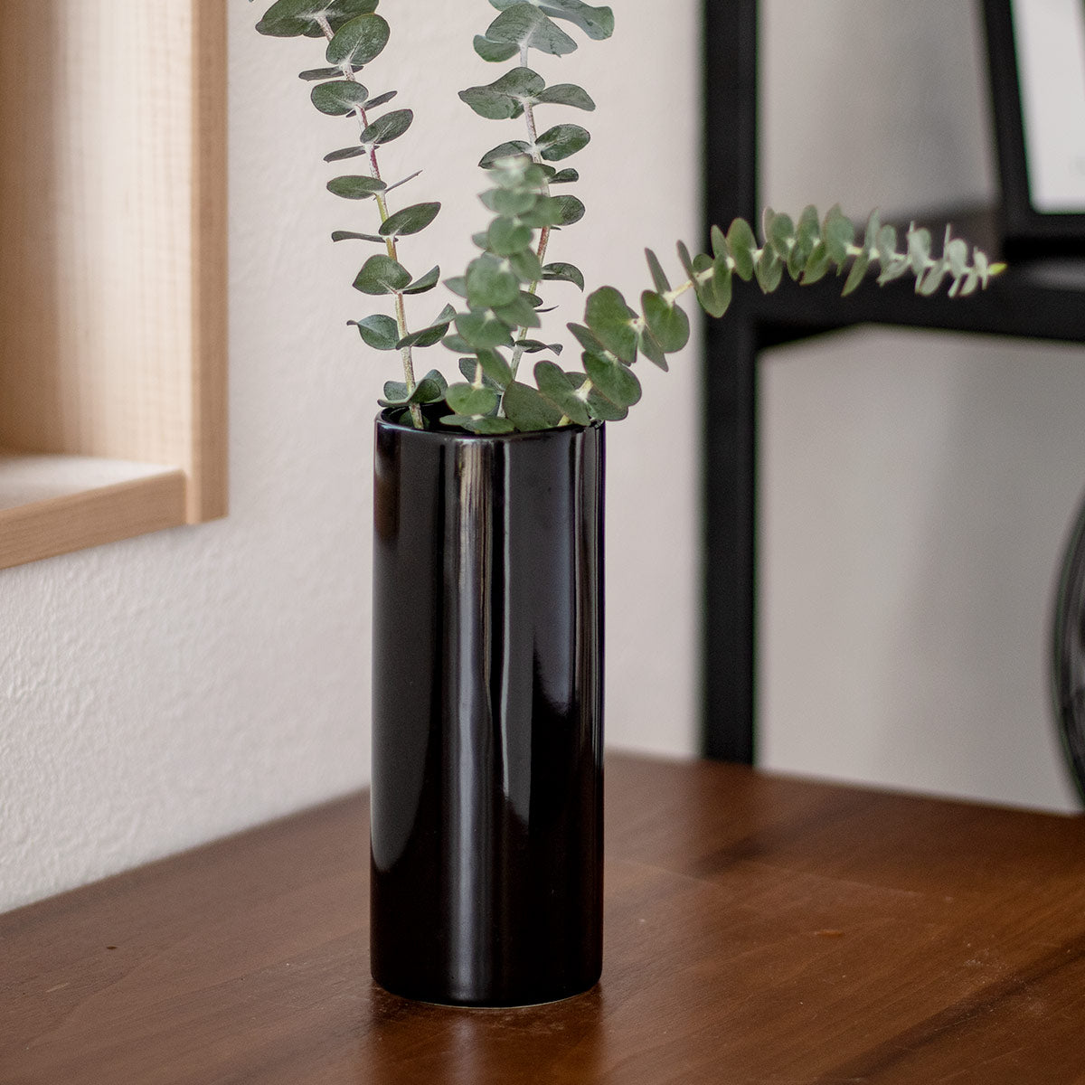 花瓶 モノトーンフラワーベース 陶器 直径7×高さ18cm – ハウジー