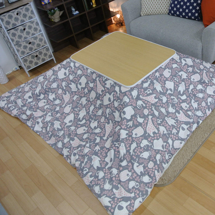 こたつ布団カバー 170×170cm 正方形 どうぶつ 綿100％ 日本製 -7