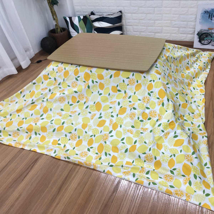 こたつ布団カバー 170×170cm 正方形 レモン 綿100％ 日本製 -5