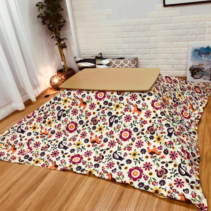 こたつ布団カバー 170×170cm 正方形 ポルカ 綿100％ 日本製 -6