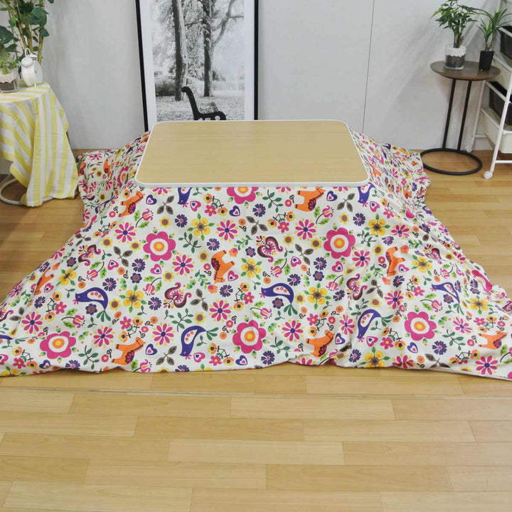 こたつ布団カバー 170×170cm 正方形 ポルカ 綿100％ 日本製 -9