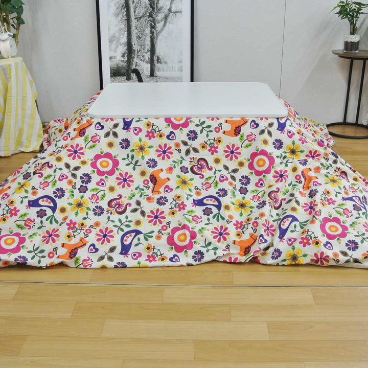 こたつ布団カバー 170×170cm 正方形 ポルカ 綿100％ 日本製 -10