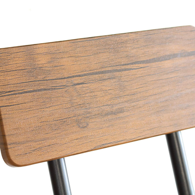 折りたたみ椅子 ヴィンテージクッションチェア 木目調 完成品 座面高47.5cm -8