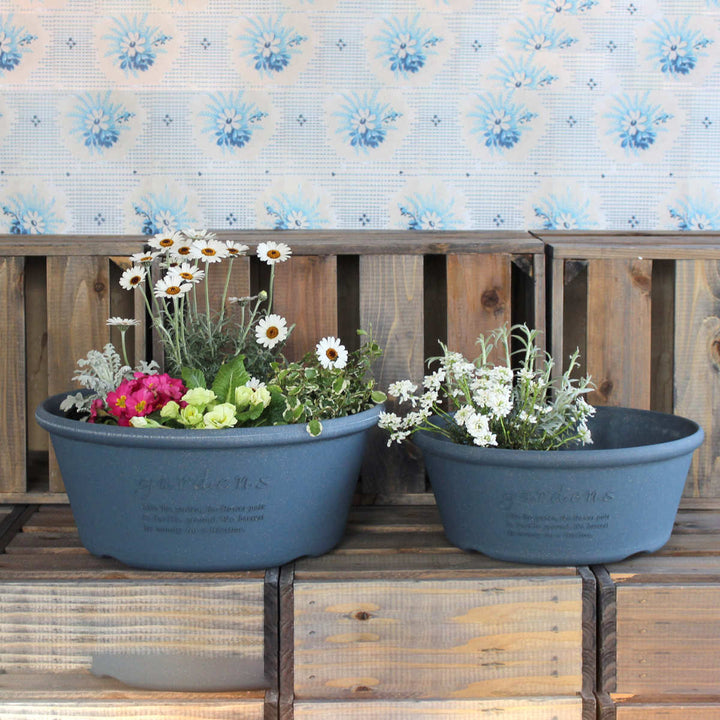 プランター エコプランター浅型 直径36.3cm 木粉入り -9