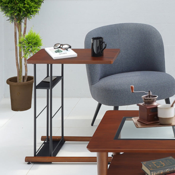 サイドテーブル 高さ60cm アルフ 木製 -6