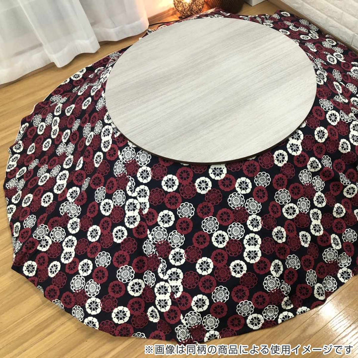 こたつ布団カバー 170×170cm 正方形 花ぐるま 綿100％ 日本製 -5