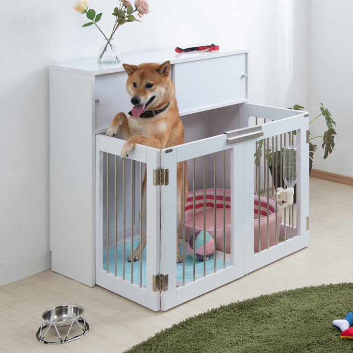 ペットケージ 折りたたみ式 カウンター下収納 Faceシリーズ 幅90cm -20