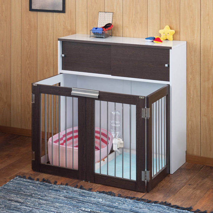 ペットケージ 折りたたみ式 カウンター下収納 Faceシリーズ 幅90cm -21