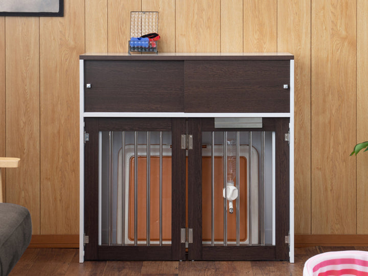 ペットケージ 折りたたみ式 カウンター下収納 Faceシリーズ 幅90cm -7