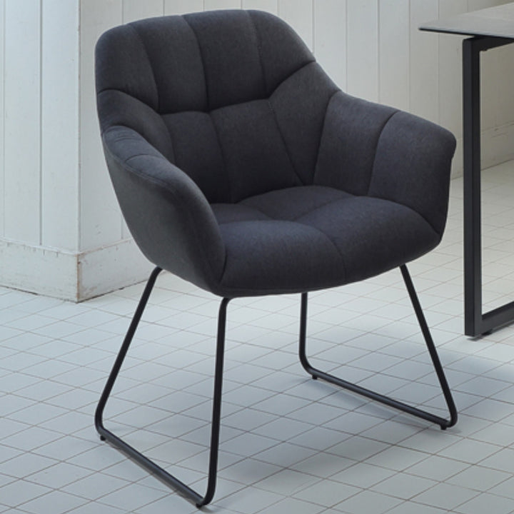 ダイニングチェア 肘付き 座面高45cm ラティス -7