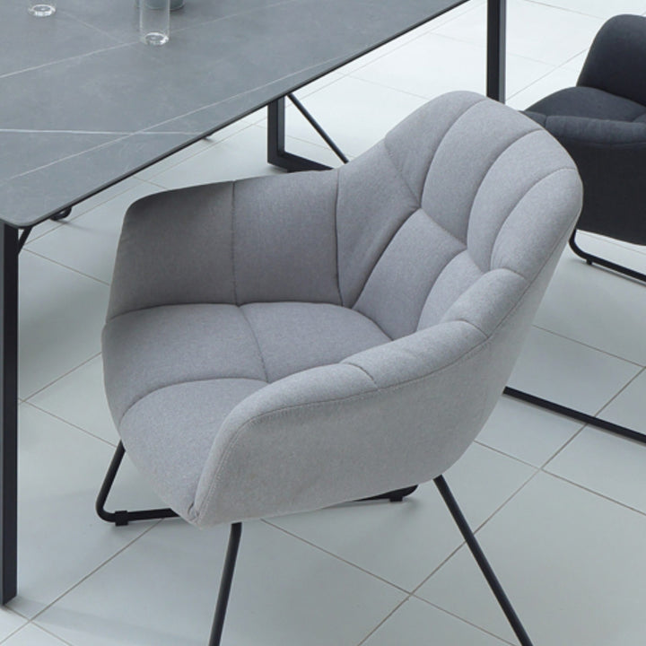 ダイニングチェア 肘付き 座面高45cm ラティス -8