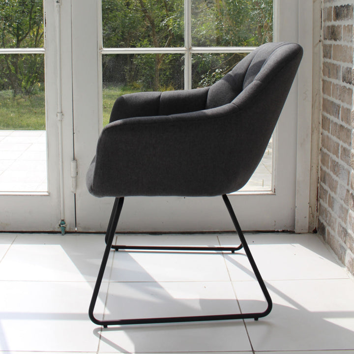 ダイニングチェア 肘付き 座面高45cm ラティス -9