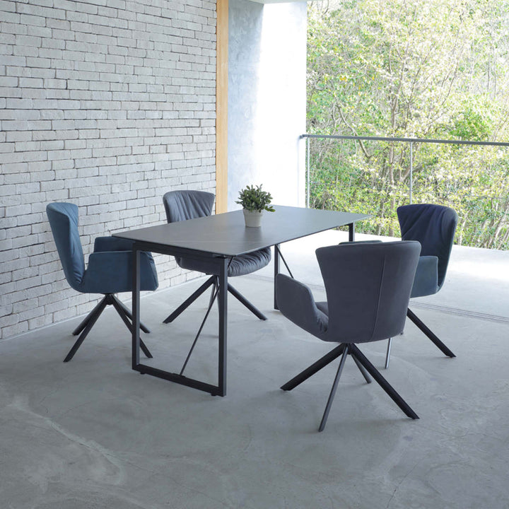 ダイニングチェア 座面高43cm 回転 スクープ -12