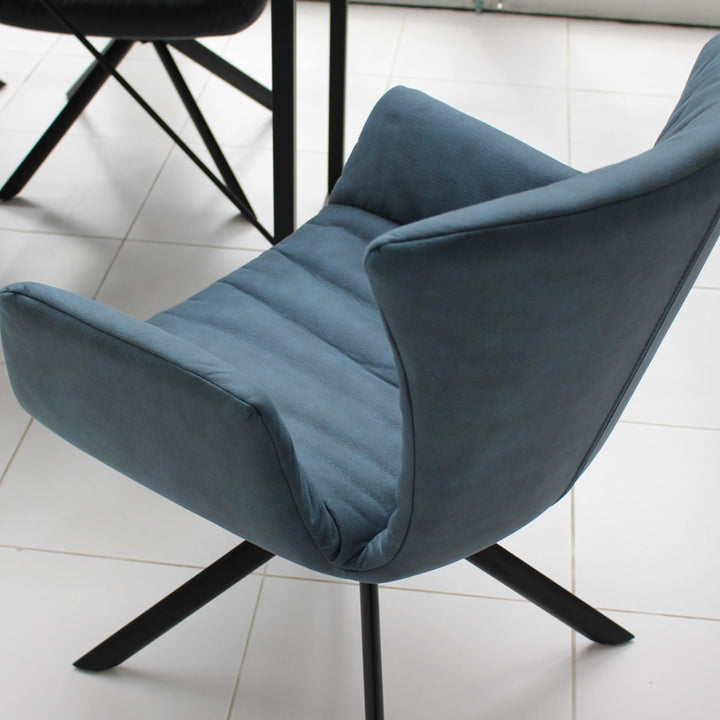 ダイニングチェア 座面高43cm 回転 スクープ -7