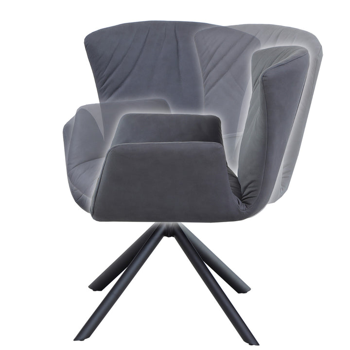 ダイニングチェア 座面高43cm 回転 スクープ -8