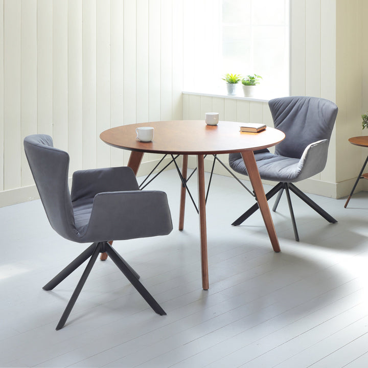 ダイニングチェア 座面高43cm 回転 スクープ -11